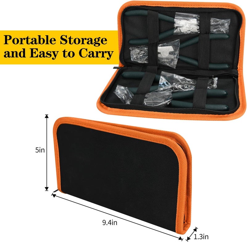 LFSEMINI 4pcs 7" Snap Ring Pliers with Storage Pouch - Image 5